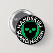 HANDSKULL LIV Emerald Round Abzeichen Black P3 Button (Vorne & Hinten)