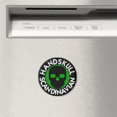 HANDSKULL LIV Forest Green runder Magnet P3 (In Situ (Geschirrspüler))