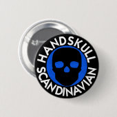 HANDSKULL LIV Sky Round Abzeichen Black P3 Button (Vorne & Hinten)