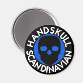 HANDSKULL LIV Sky runder Magnet P3 (Vorderseite/Rückseite)
