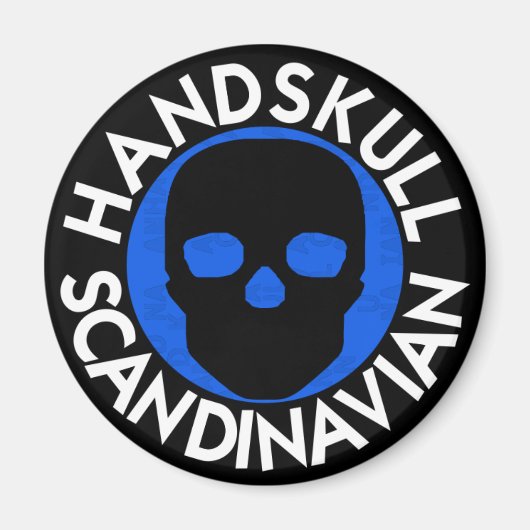 HANDSKULL LIV Sky runder Magnet P3 (Vorne)
