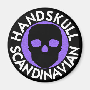 HANDSKULL LIV Violett Rundmagnet P3 Magnet