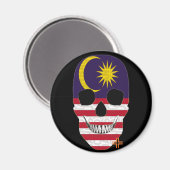 HANDSKULL Malaysia Rundmagnet B2 Magnet (Vorderseite/Rückseite)