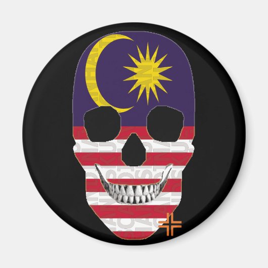 HANDSKULL Malaysia Rundmagnet B2 Magnet (Vorne)
