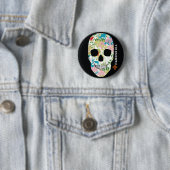 HANDSKULL Natur, glücklicher Schädel, Natur-Flagge Button (Beispiel)