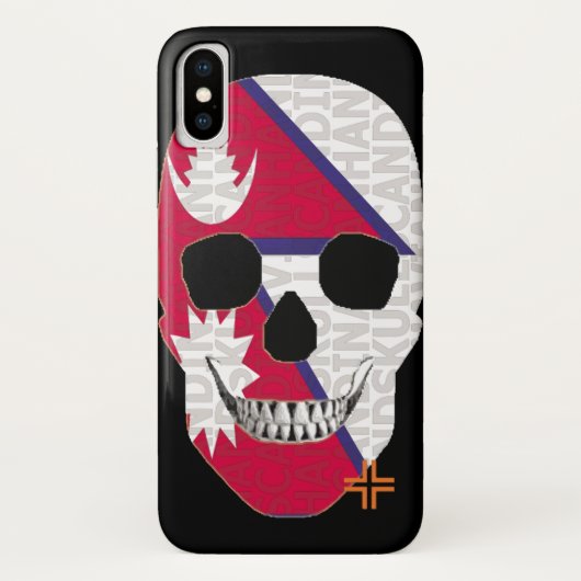 HANDSKULL Nepal Fall iPhone X B2 Case-Mate iPhone Hülle (Rückseite)
