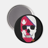 HANDSKULL Nepal Rundmagnet B2 Magnet (Vorderseite/Rückseite)