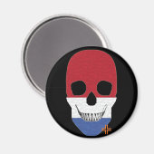 HANDSKULL Niederlande Rundmagnet B2 Magnet (Vorderseite/Rückseite)