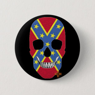 HANDSKULL Orkney Round Abzeichen Schwarz B2 Button