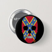 HANDSKULL Orkney Round Abzeichen Schwarz B2 Button (Vorne & Hinten)