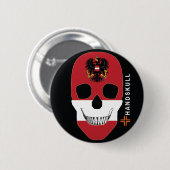 HANDSKULL Österreich, glücklicher Schädel, österre Button (Vorne & Hinten)