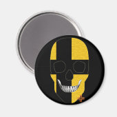 HANDSKULL Österreich Nordischer Rundmagnet B2 Magnet (Vorderseite/Rückseite)