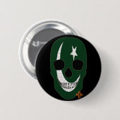 HANDSKULL Pakistan Runde Abzeichen schwarz B2 Button (Vorne & Hinten)