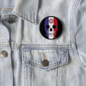 HANDSKULL Paraguay Runder Abzeichen schwarz B2 Button (Beispiel)