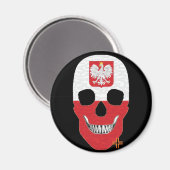 HANDSKULL Polen RundmagnetB2 Magnet (Vorderseite/Rückseite)