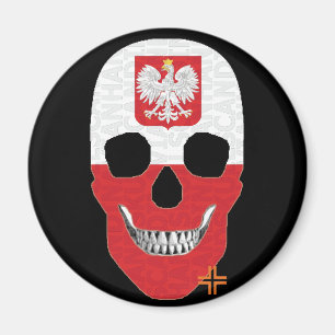 HANDSKULL Polen RundmagnetB2 Magnet