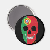 HANDSKULL Portugal Rundmagnet B2 Magnet (Vorderseite/Rückseite)