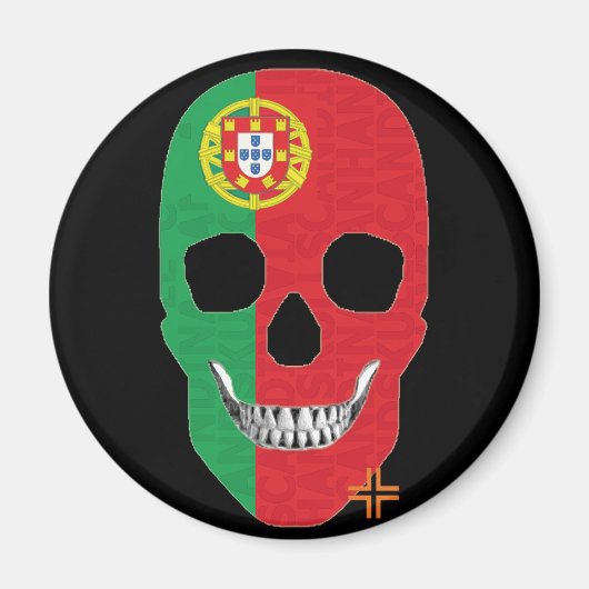 HANDSKULL Portugal Rundmagnet B2 Magnet (Vorne)