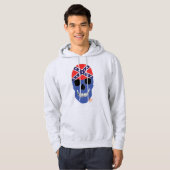 HANDSKULL Rebel Blue Hooded Sweatshirt B2 (Vorne ganz)