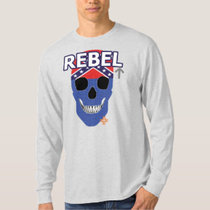 HANDSKULL Rebel Blue Long Sleeve T - Shirt B2