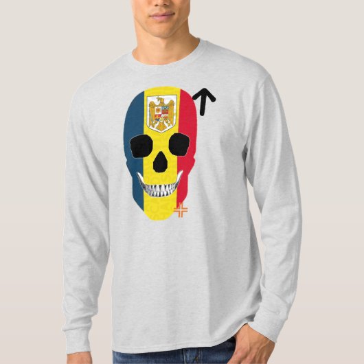HANDSKULL Rumänien Langschläfer T - Shirt B2 (Vorderseite)