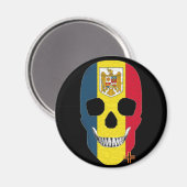 HANDSKULL Rumänien Rundmagnet B2 Magnet (Vorderseite/Rückseite)