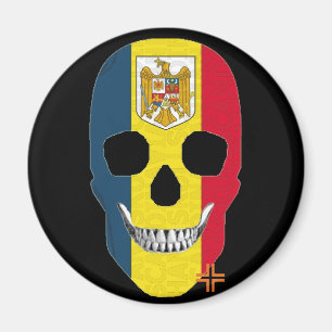 HANDSKULL Rumänien Rundmagnet B2 Magnet