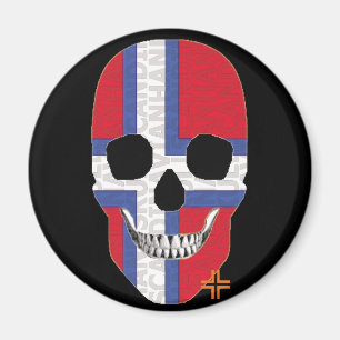 HANDSKULL Runder Magnet B2