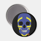 HANDSKULL Runder Magnet B2 (Vorderseite/Rückseite)
