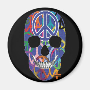 HANDSKULL Runder Magnet B2