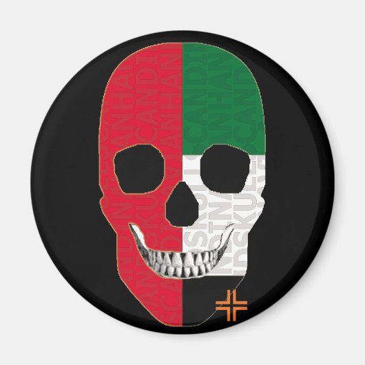 HANDSKULL Rundmagnet B2 Magnet (Vorne)