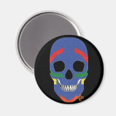 HANDSKULL Rundmagnet B2 Magnet (Vorderseite/Rückseite)