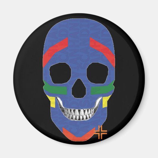 HANDSKULL Rundmagnet B2 Magnet (Vorne)
