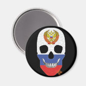 HANDSKULL Russischer Rundmagnet B2 Magnet (Vorderseite/Rückseite)