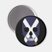HANDSKULL Schottland Rundmagnet B2 Magnet (Vorderseite/Rückseite)