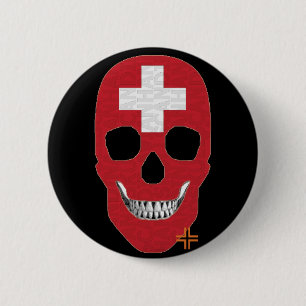HANDSKULL Schweiz Abzeichen schwarz B2 Button