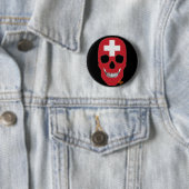 HANDSKULL Schweiz Abzeichen schwarz B2 Button (Beispiel)