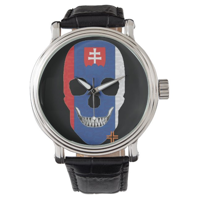 HANDSKULL Slovakia Uhrenleder B2 Armbanduhr (Vorderseite)