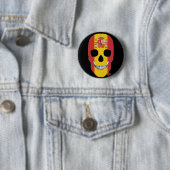 HANDSKULL Spanien Runder Abzeichen schwarz B2 Button (Beispiel)