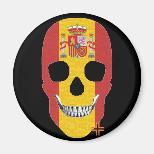 HANDSKULL Spanien Rundmagnet B2 Magnet (Vorne)