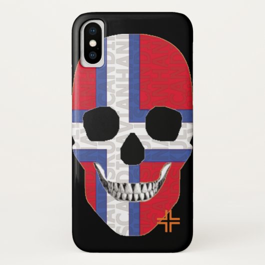 HANDSKULL Svart Kors case iPhone X B2 (Rückseite)