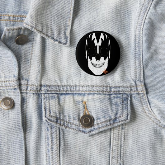 HANDSKULL Vampire Round Abzeichen Schwarz B2 Button (Beispiel)