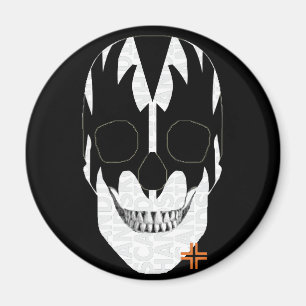 HANDSKULL Vampire Runder Magnet B2