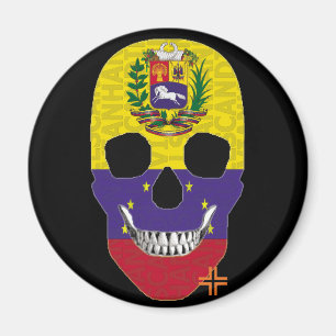 HANDSKULL Venezuela Rundmagnet B2 Magnet