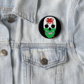 HANDSKULL Wales Runder Abzeichen schwarz B2 Button (Beispiel)