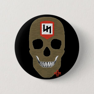 HANDSKULL Youngers Runder Abzeichen schwarz B2 Button
