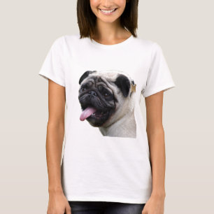 Handsom, weißes Mops Foto-Zubehör, Namen hinzufüge T-Shirt