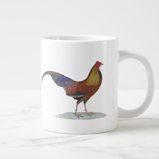 Handsome Alert Rooster Jumbo-Tasse (Rechts)