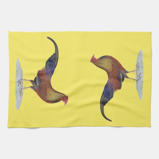 Handsome Alert Rooster Küchentuch (Horizontal)