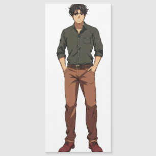 Handsome Anime Man Magnetkarte